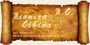 Miomira Olbina vizit kartica